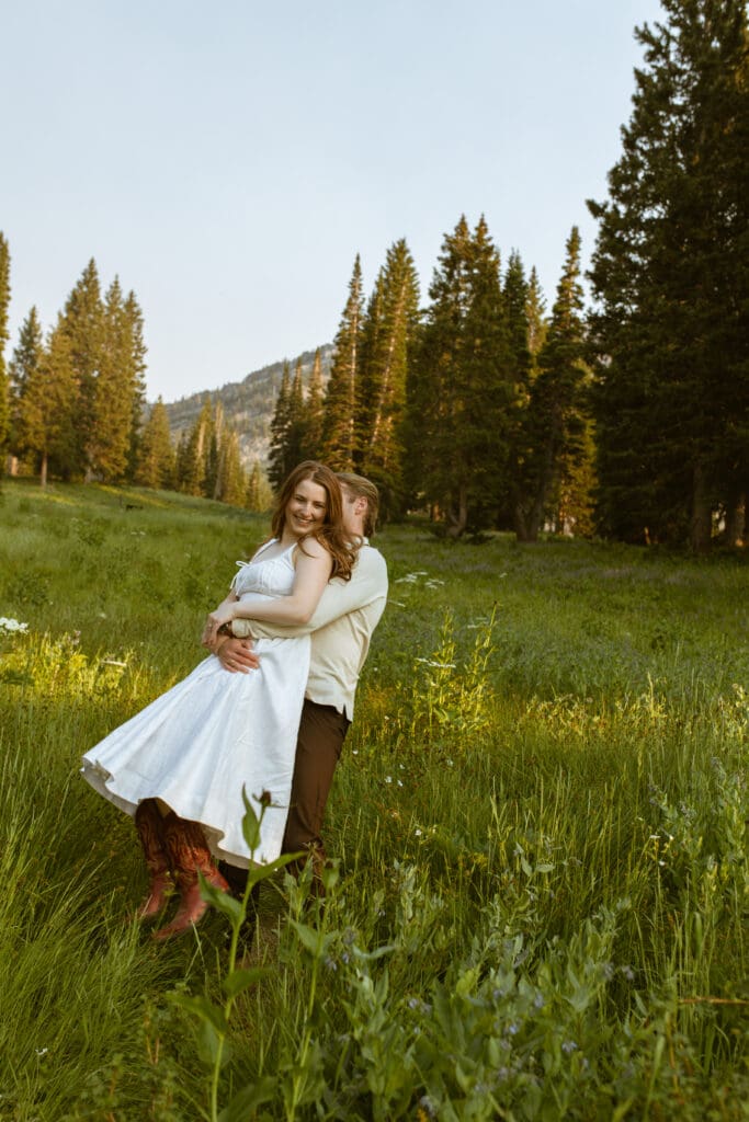 Salt Lake City mountain engagement session 