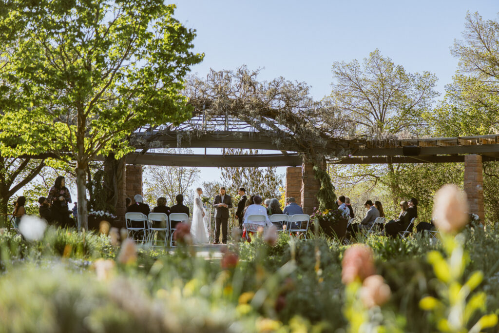 Red Butte Fragrance Garden wedding ceremony 