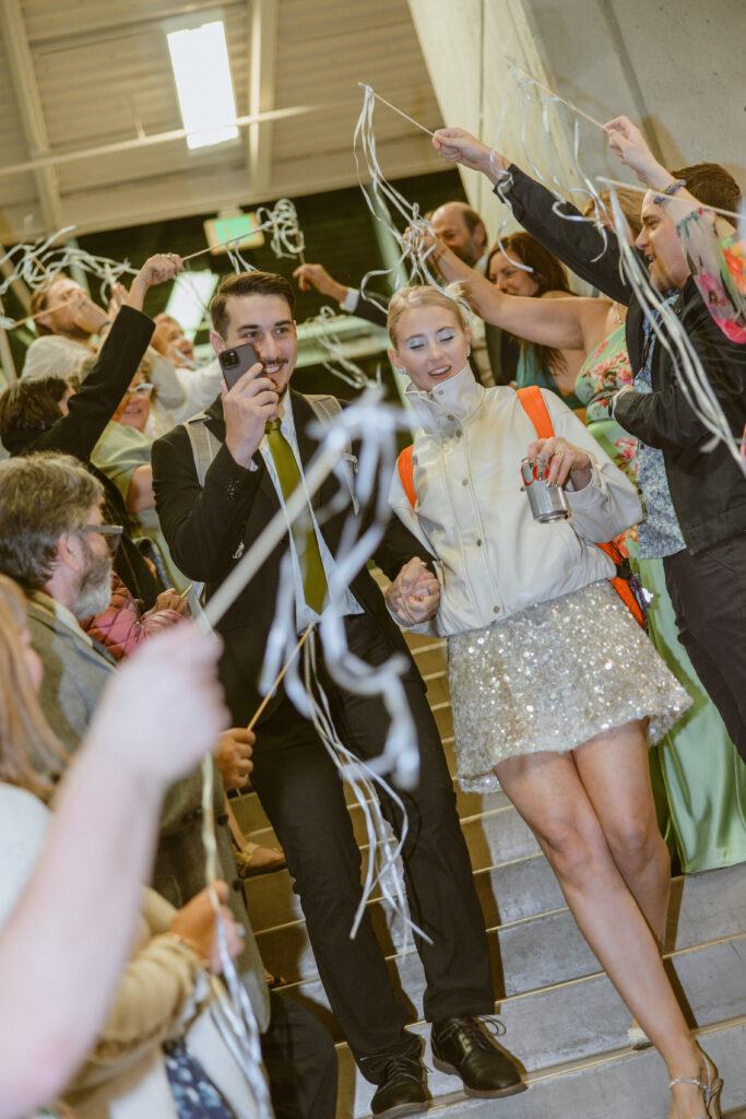 Grand exit Red Butte Garden Wedding