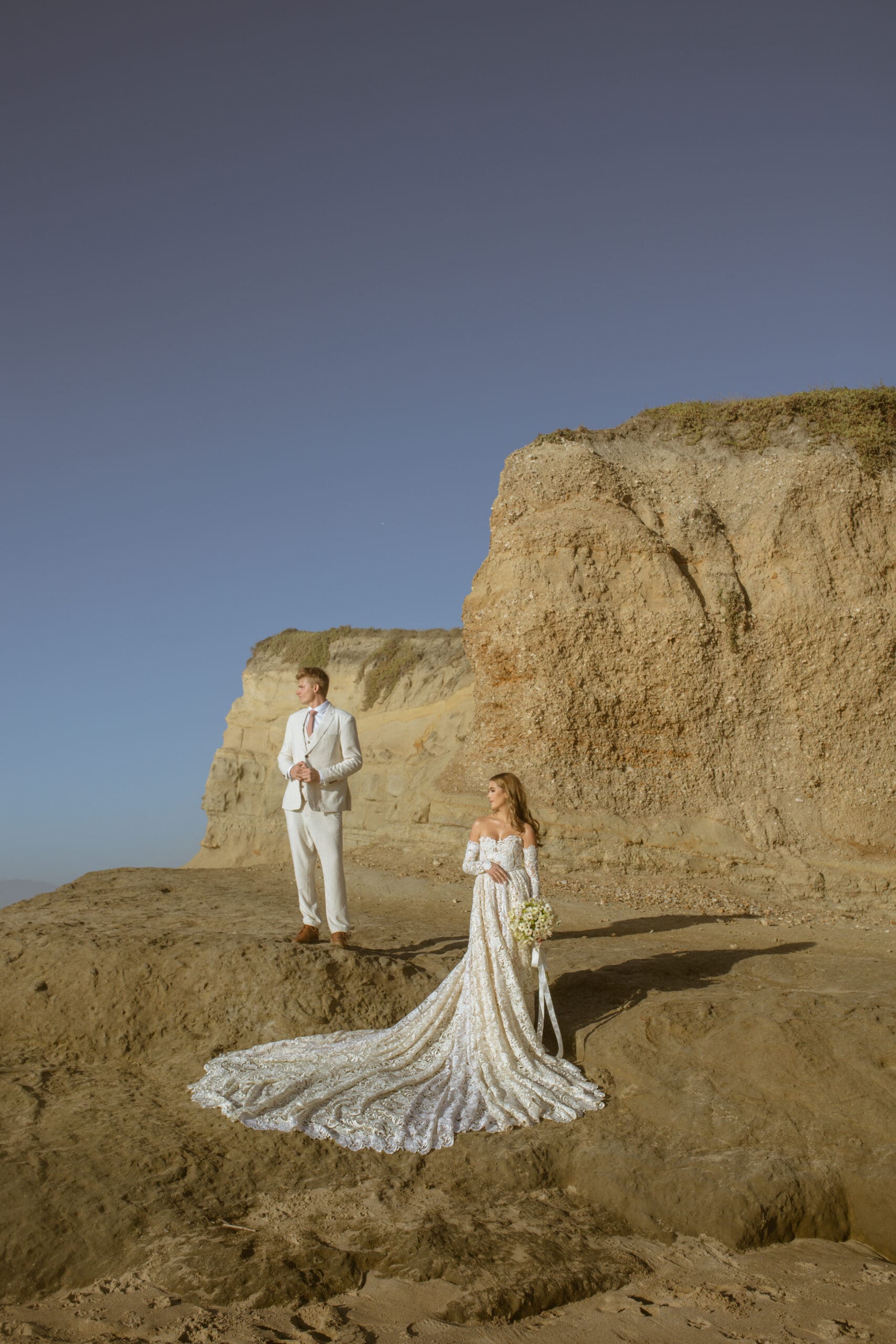 California coast beach elopement