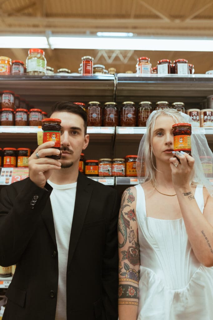 Chili garlic oil photo shoot