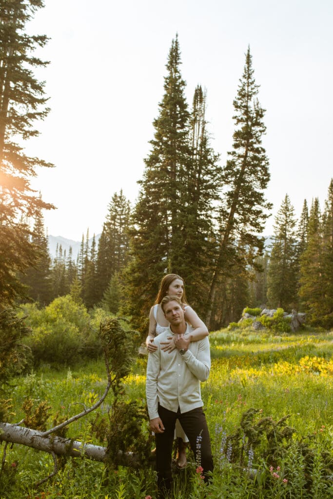 Utah mountain editorial engagement session